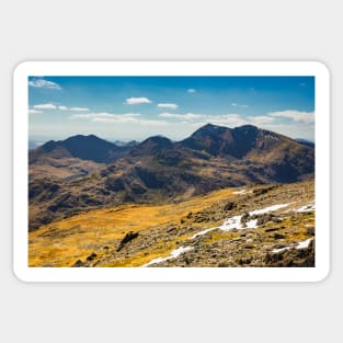 Snowdon Horseshoe from Glyder Fawr Sticker